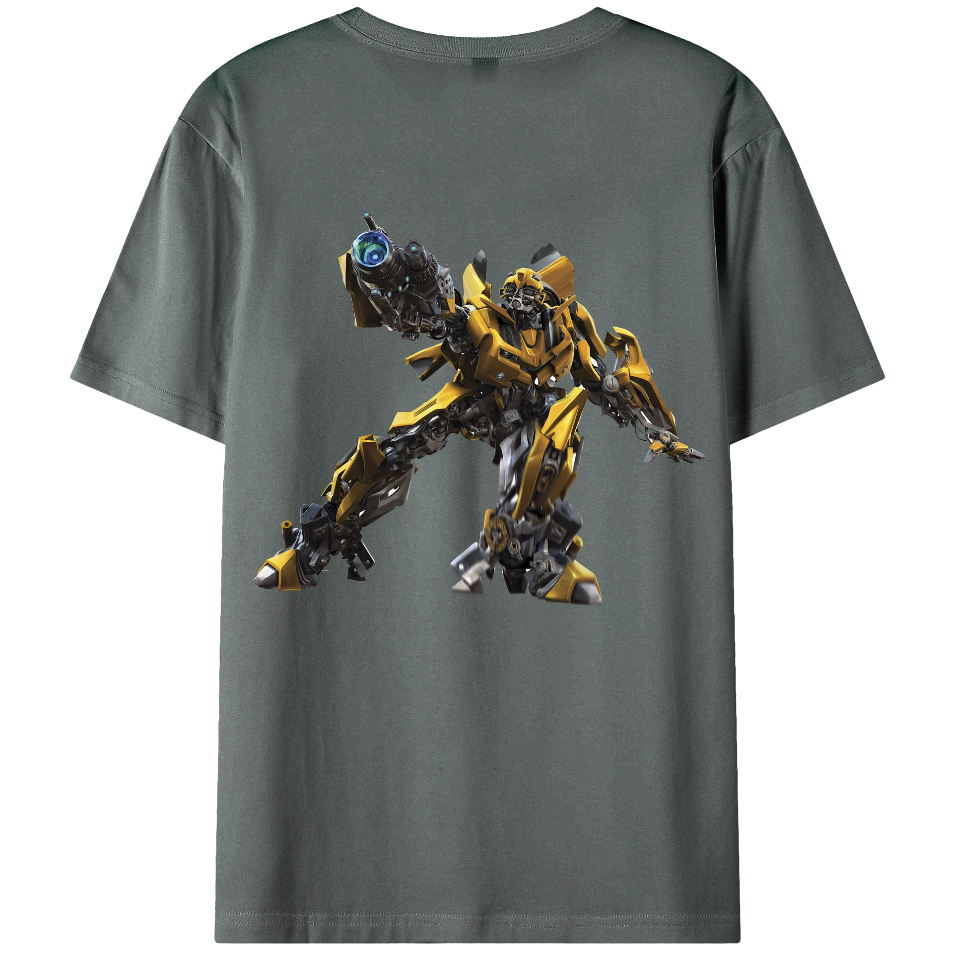 （画像用） Transformers トランスフォーマー 綿100％ メンズ半袖Tシャツ（バックプリント） 通気性